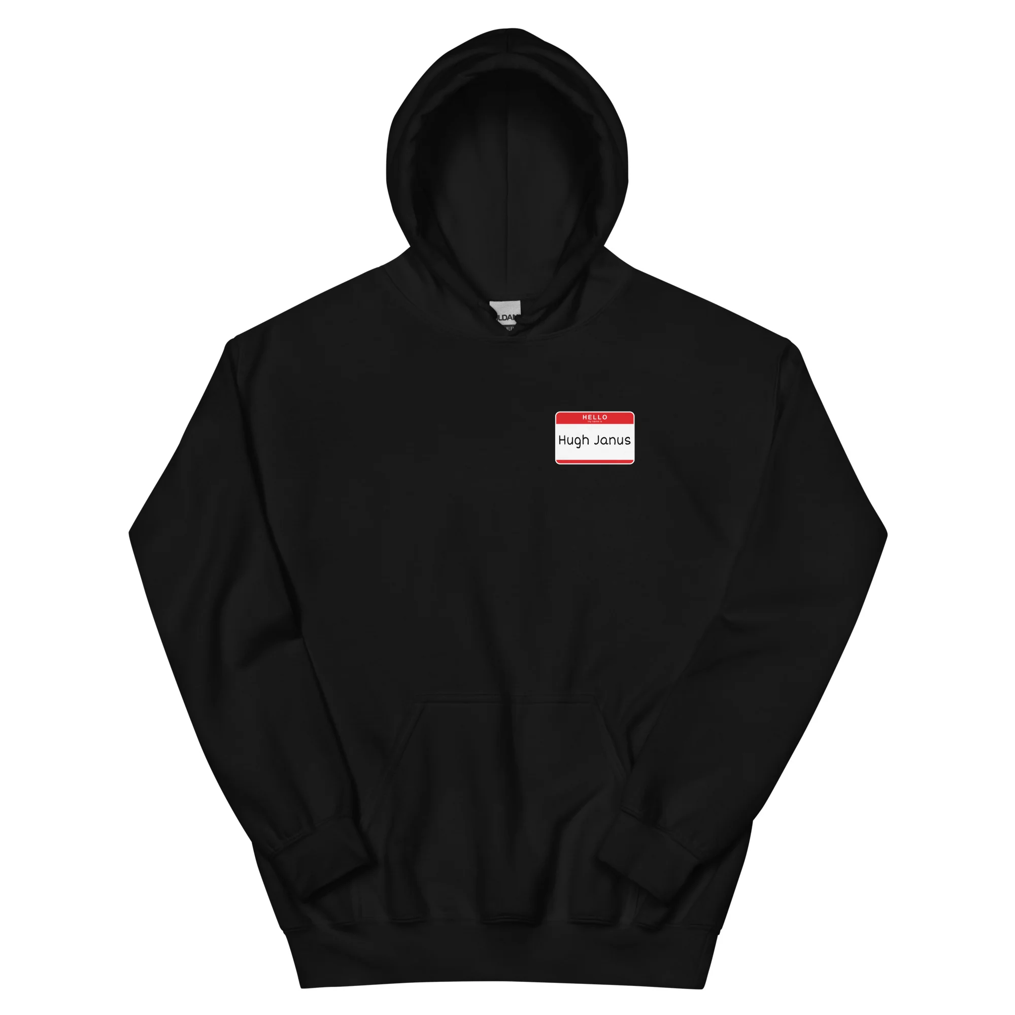 Hugh Janus Name Tag Hoodie