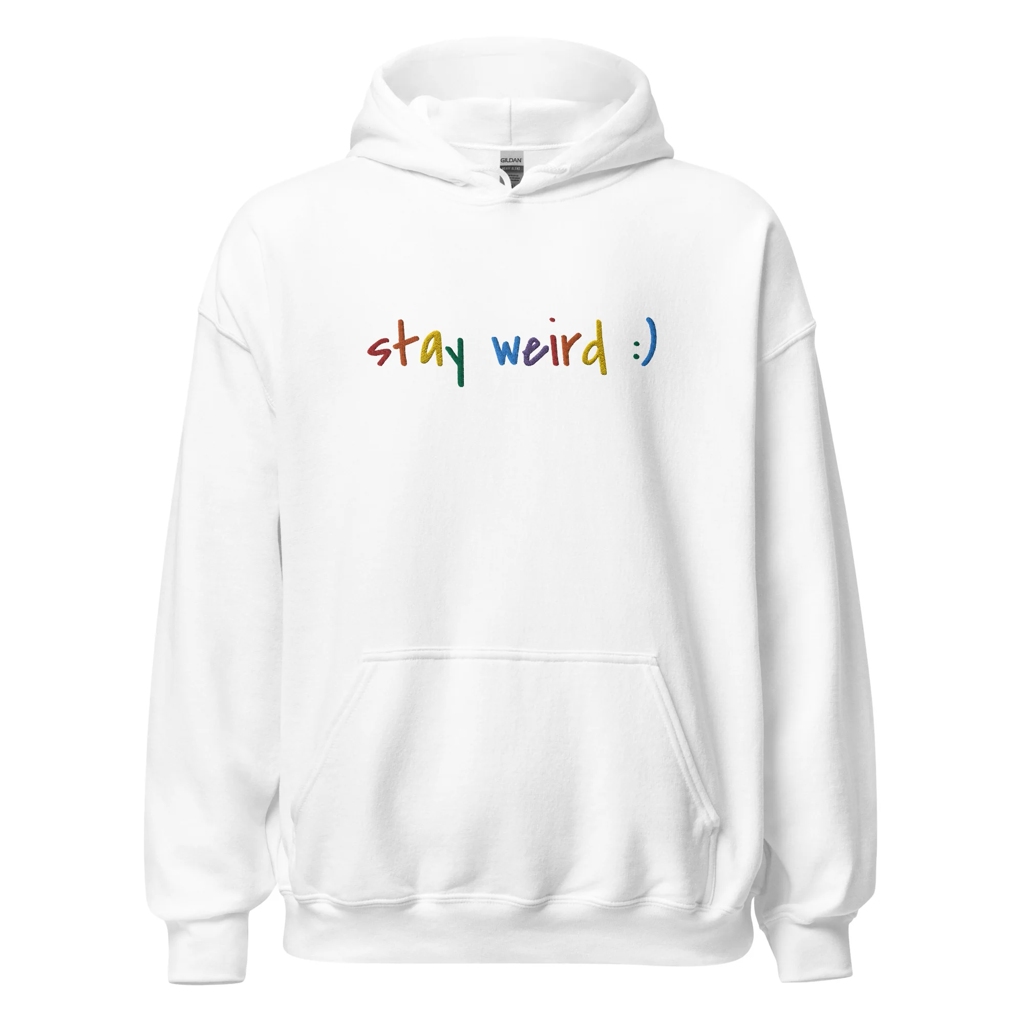 Colorful Stay Weird :) Hoodie - Image 2
